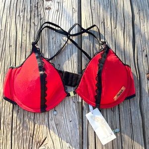 Playboy red and black lace bra (SOLD)
